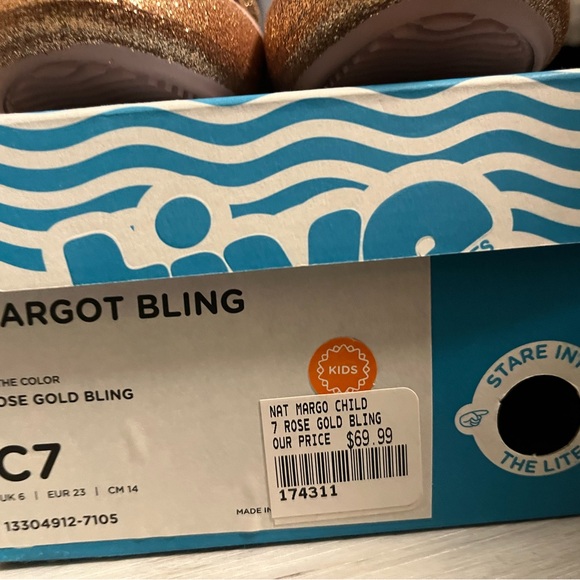 Native Margot Bling Rose Gold Toddler Shoes Size 7 - Picture 2 of 4